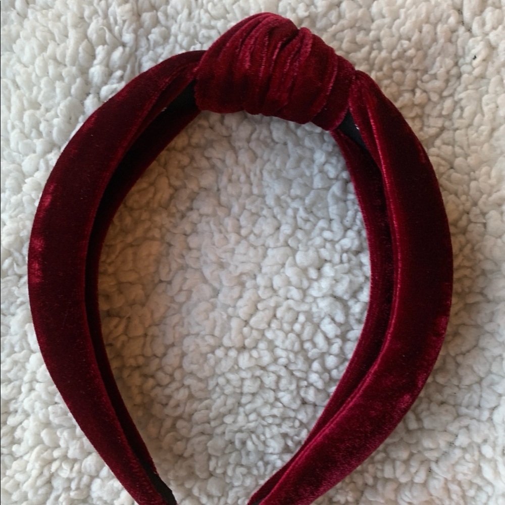 Lele Sadough Maroon Velvet Headband
